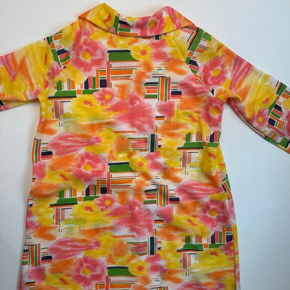 Vintage 1970’s Zip Front Double Knit Robe / Mumu - Picture 6 of 6